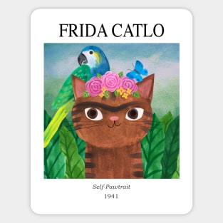 Frida Catlo Gallery cat Sticker